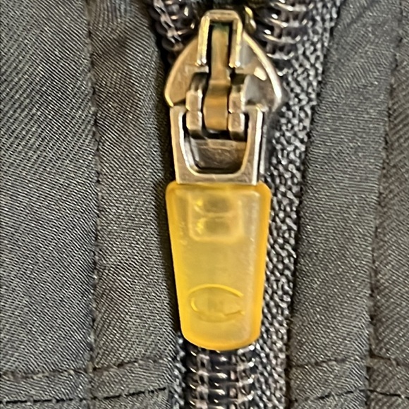 Champion Double Dry Zip Track Jacket Windbreaker Gray/Black Bomber Style Medium - Picture 4 of 10